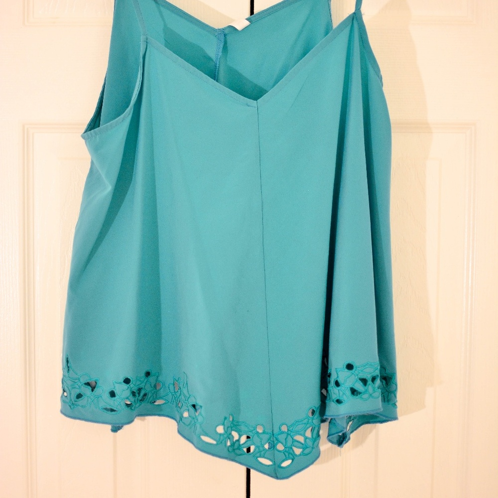 Green Spaghetti Strap Workout Top